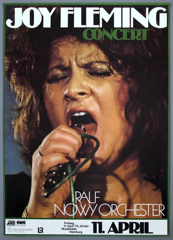Joy Fleming Joy Unlimited – Rare Vintage Original Hamburg 1975 Concert Poster