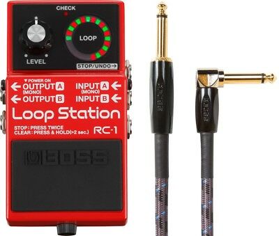 New Boss Rc-1 Loop Station Guitar Pedal Free Boss 10 Foot Cable