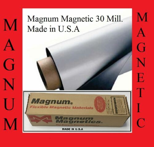 1 Rolls 12" Width X 5 Feet 30 Mil. Blank Magnetic Sign Sheet Cars Magnum