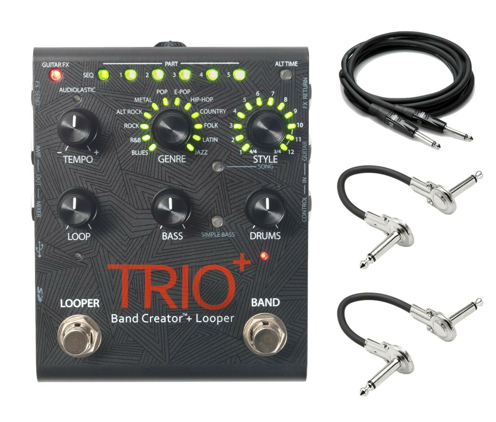 New Digitech Trio+ Band Creator Plus Looper Guitar Effects Pedal Trio +